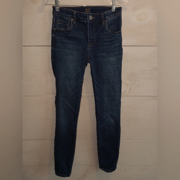 Kut From The Kloth Toothpick Skinny Jeans Size 4s Dark Blue Mia - Picture 1 of 6